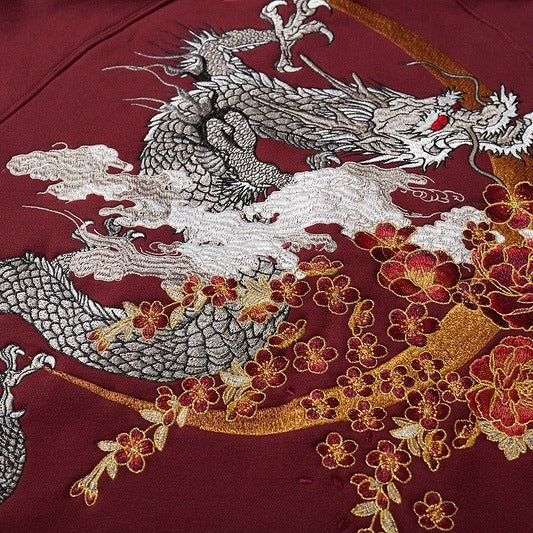 Green Dragon Embroidery Sweatshirt