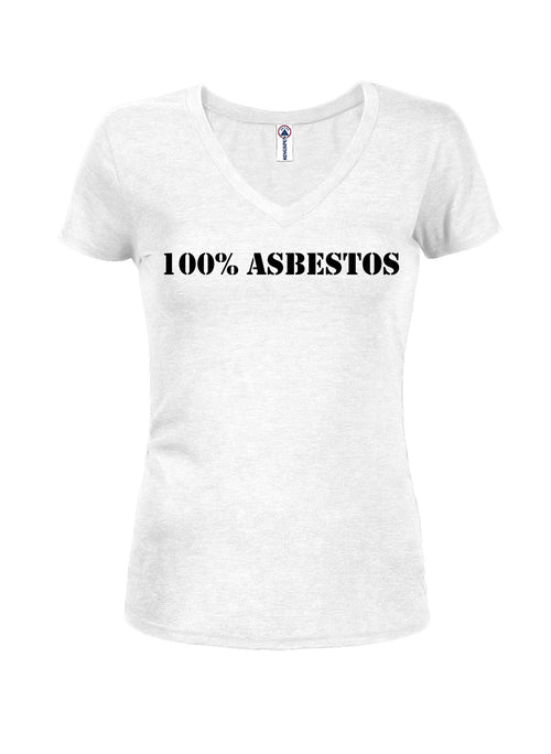 100% Asbestos Juniors V Neck T-Shirt