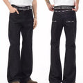 Jeans with Thistle Embroidery for Women and Men