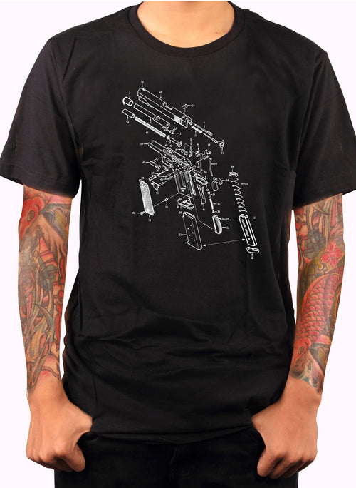 1911 Gun Schematic T-Shirt