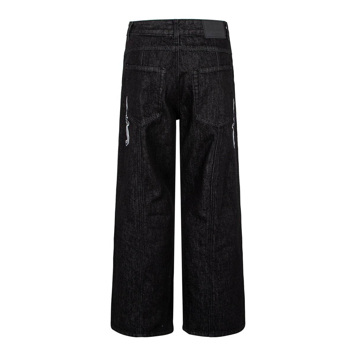 Dragon Embroidery Patchwork Jeans