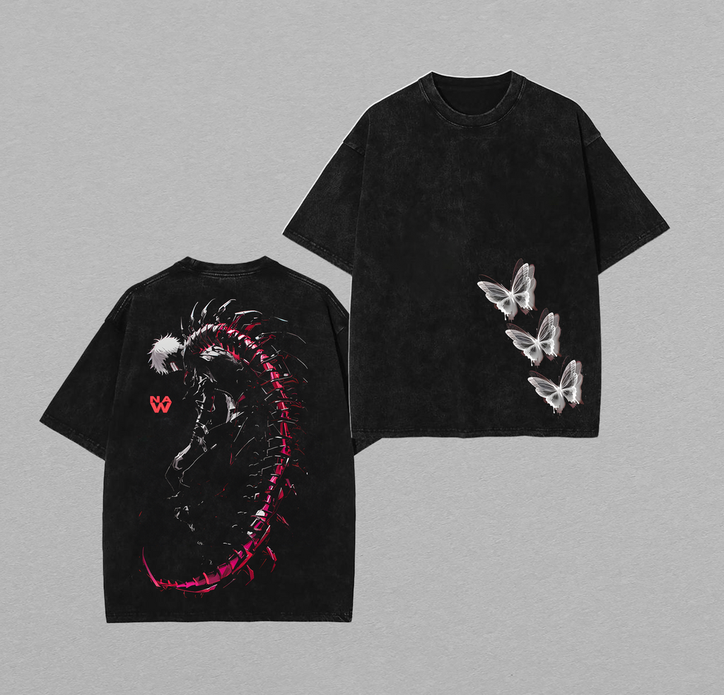 Retro Heavy Limited Kaneki Ken - Tokyo Ghoul Anime Double Printed Washed Tee | 'TTT'