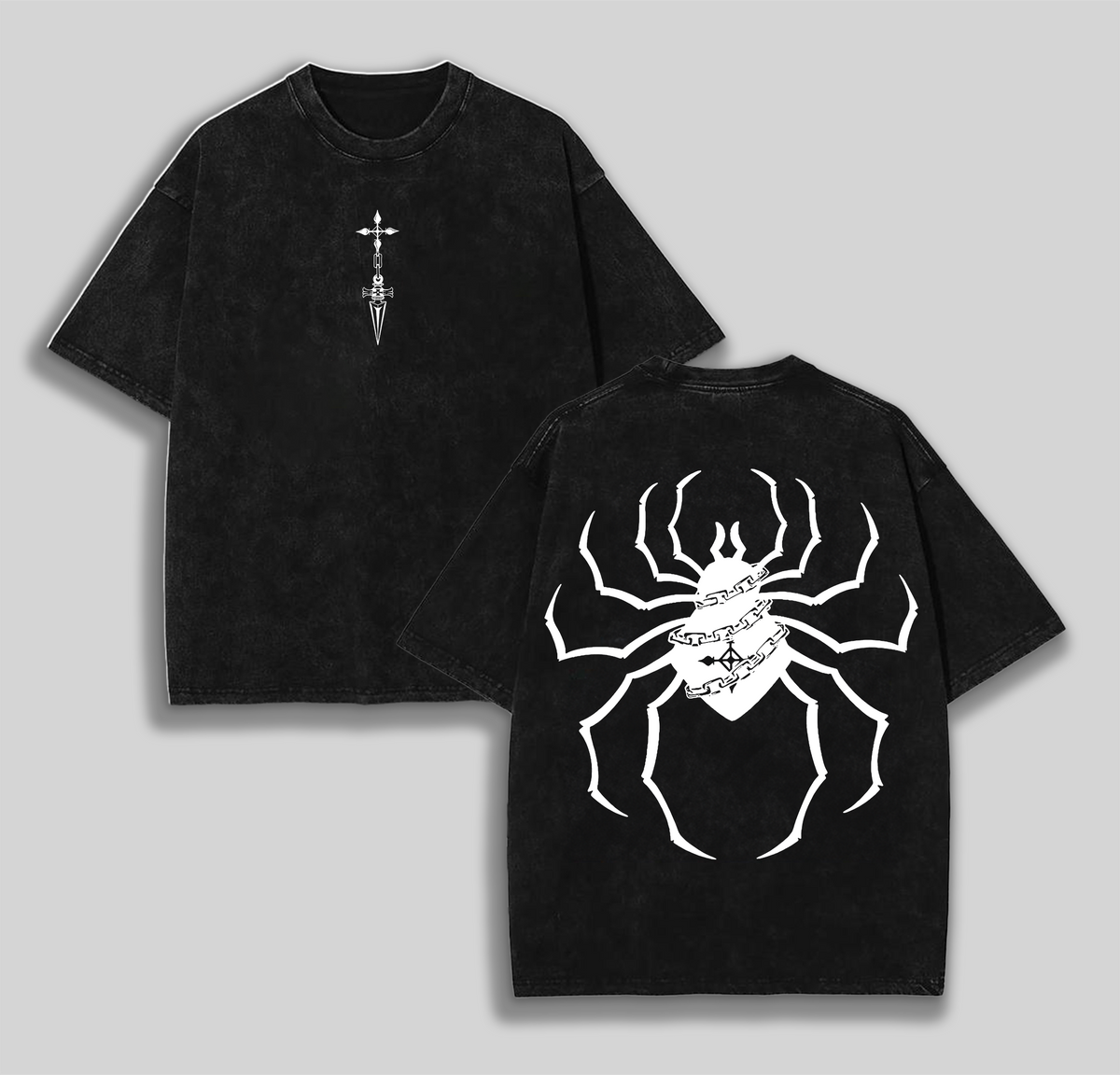 Hunter x Hunter Phantom Troupe Spiders Anime Manga Washed Heavy Cotton T-shirt