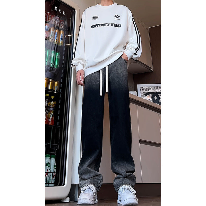 Slim Tapered Wide-Leg Jeans for Men