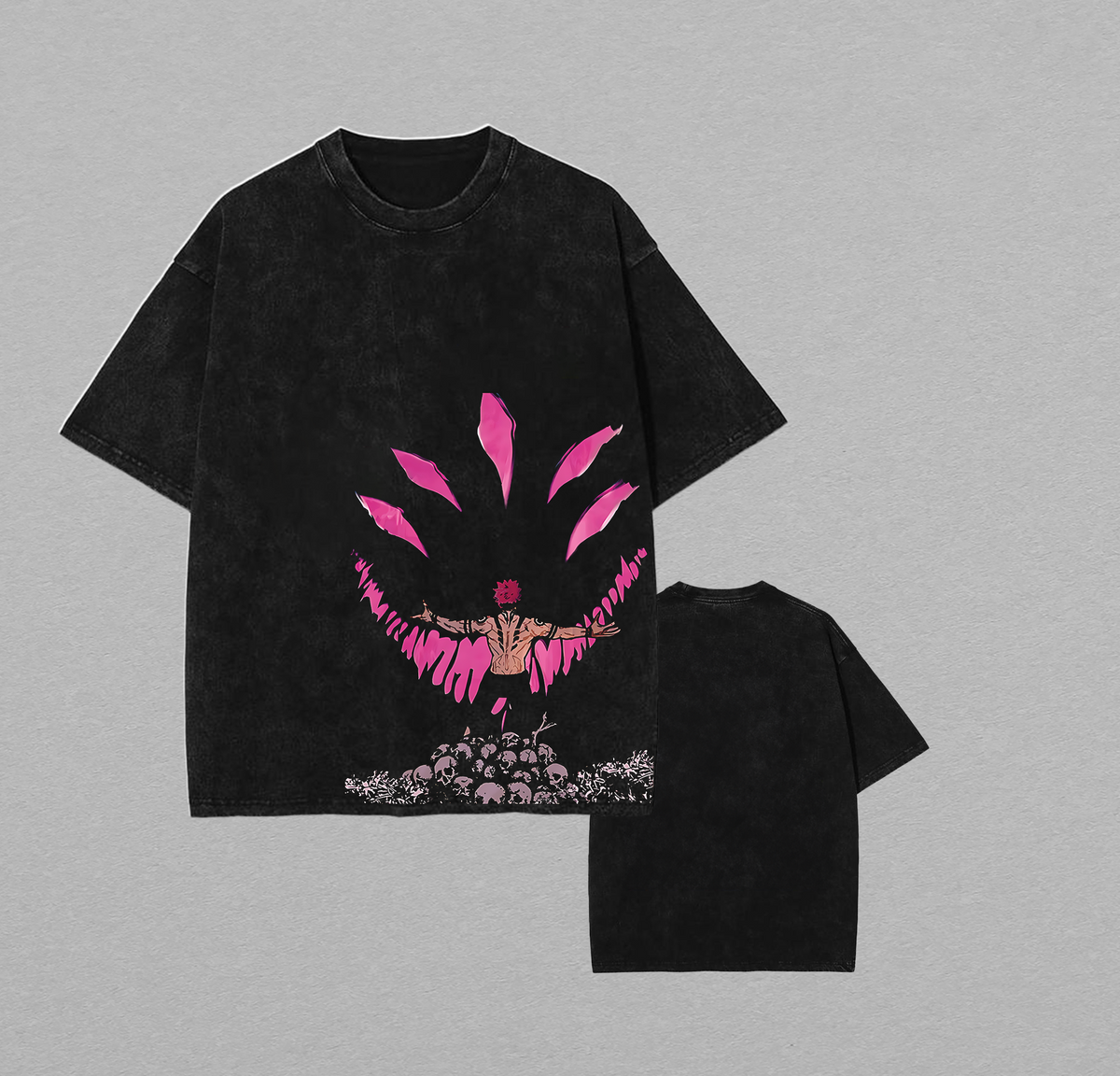 Retro SUKUNA Jujutsu Kaisen Merch Double Printed Vintage JJK9