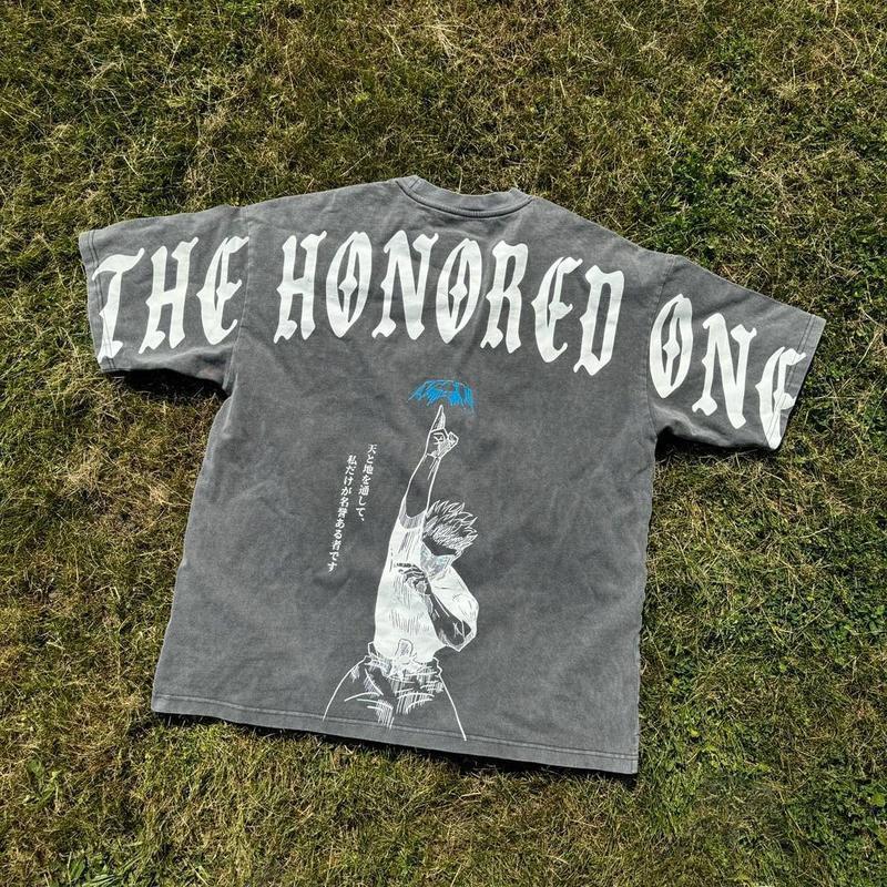 The Honored One Gojo JJK Acid Wash Black Vintage JJK1 TTT
