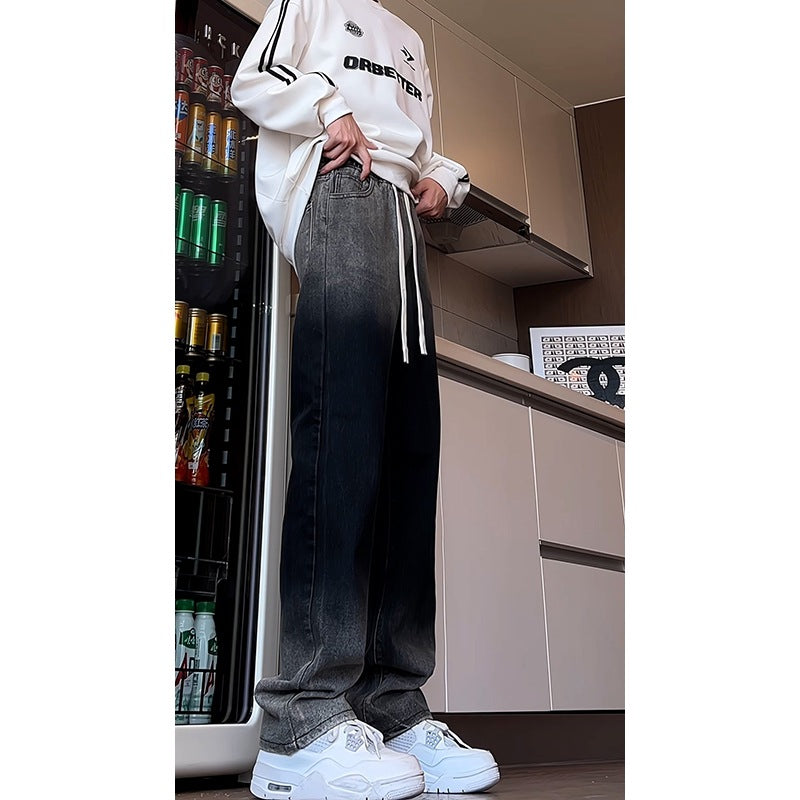 Slim Tapered Wide-Leg Jeans for Men