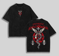 Equivalent Exchange X Fullmetal Alchemist Anime Double Printed Washed T-Shirt Unisex Mineral Hoodie Anime Manga Washed Heavy Cotton T-shirt, Gift For Anime Fan, Anime Lover Crewneck Casual
