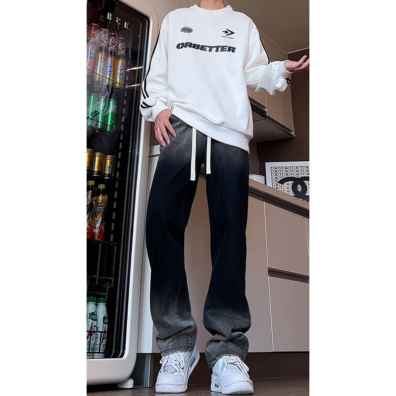 Slim Tapered Wide-Leg Jeans for Men