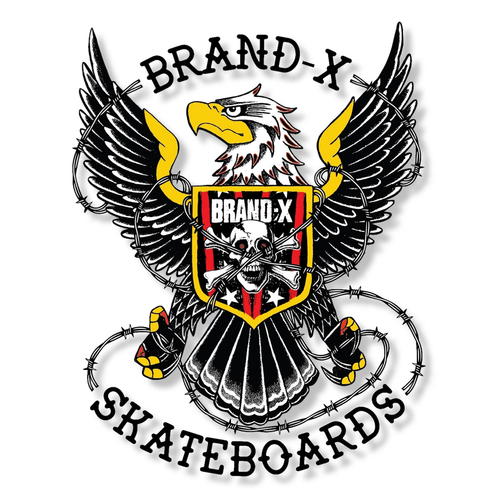 Brand-X EAGLE Sticker HUGE, CLEAR-BACK 6.7"