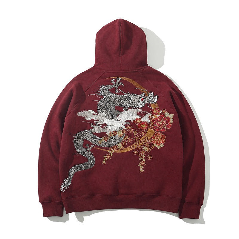 Green Dragon Embroidery Sweatshirt