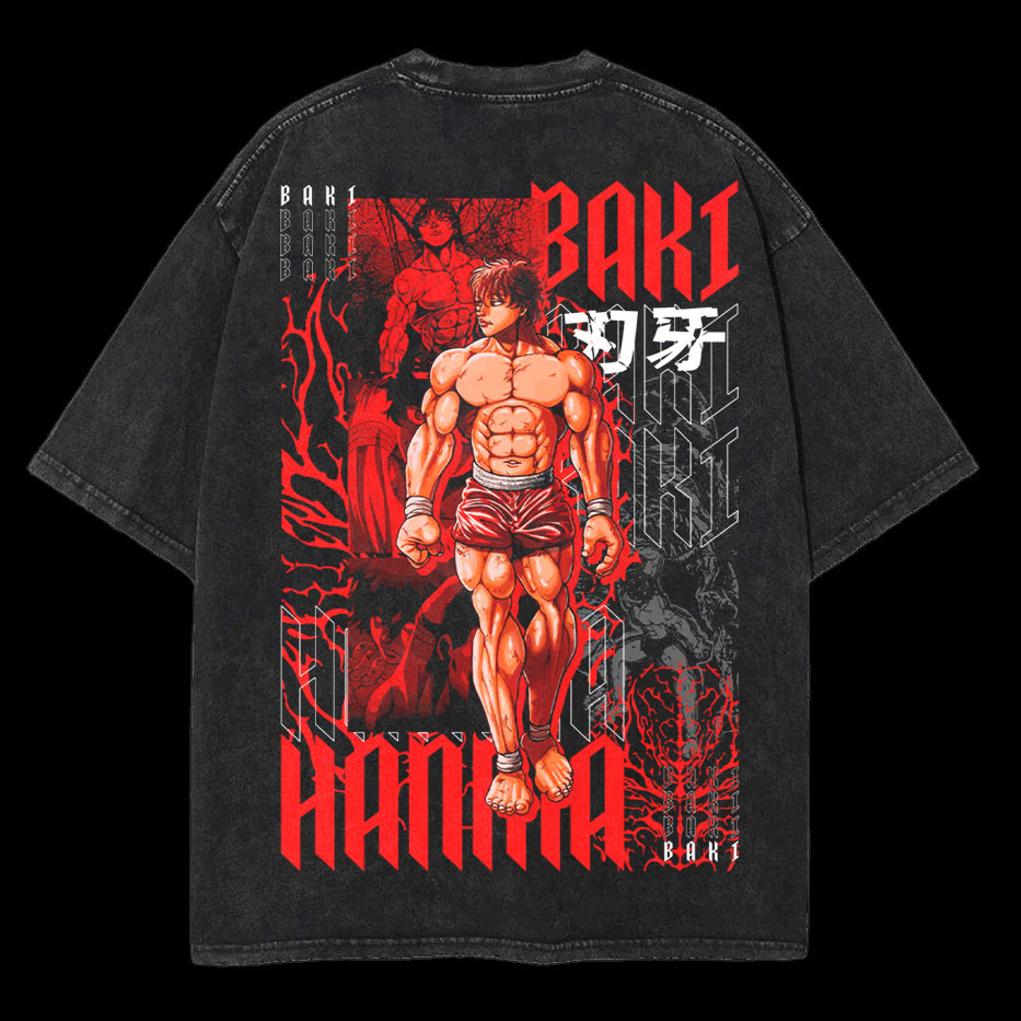 SON OF THE OGRE "BAKI HANMA" Wash Tshirt [MMU]