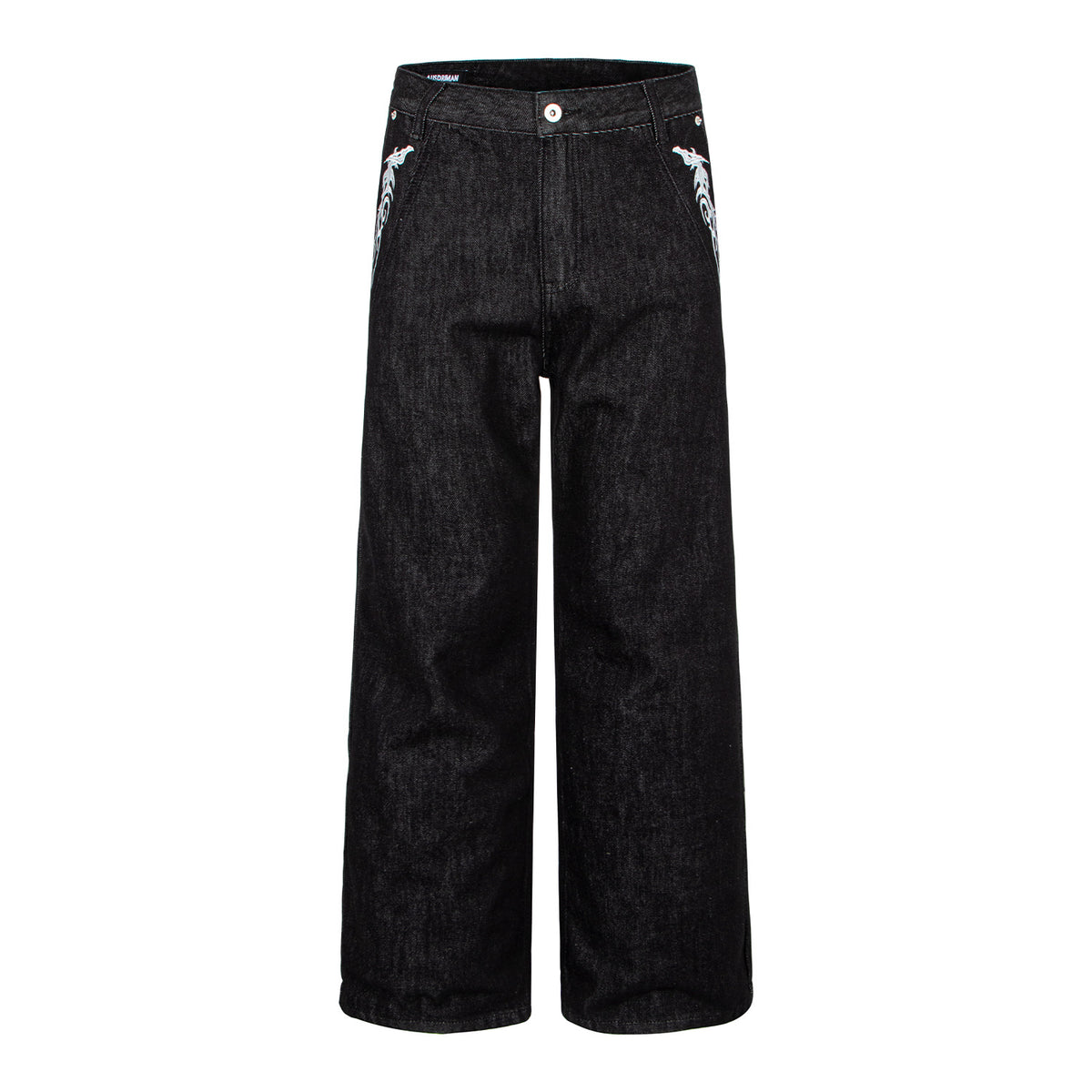 Dragon Embroidery Patchwork Jeans