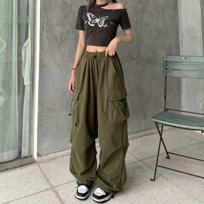 Dropout Baggy Cargo Pants – Oversized Dark Streetwear Bottoms