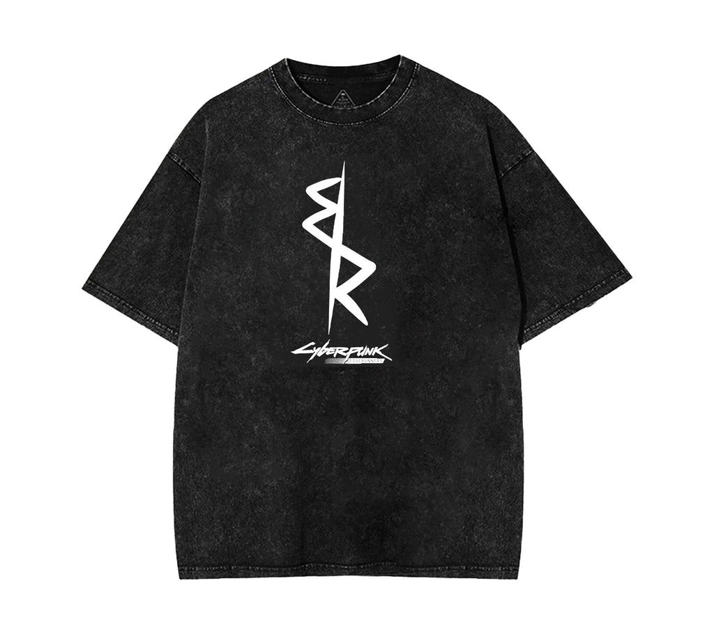 Cyberpunk Anime Double Printed Vintage Washed Tee [TPR]