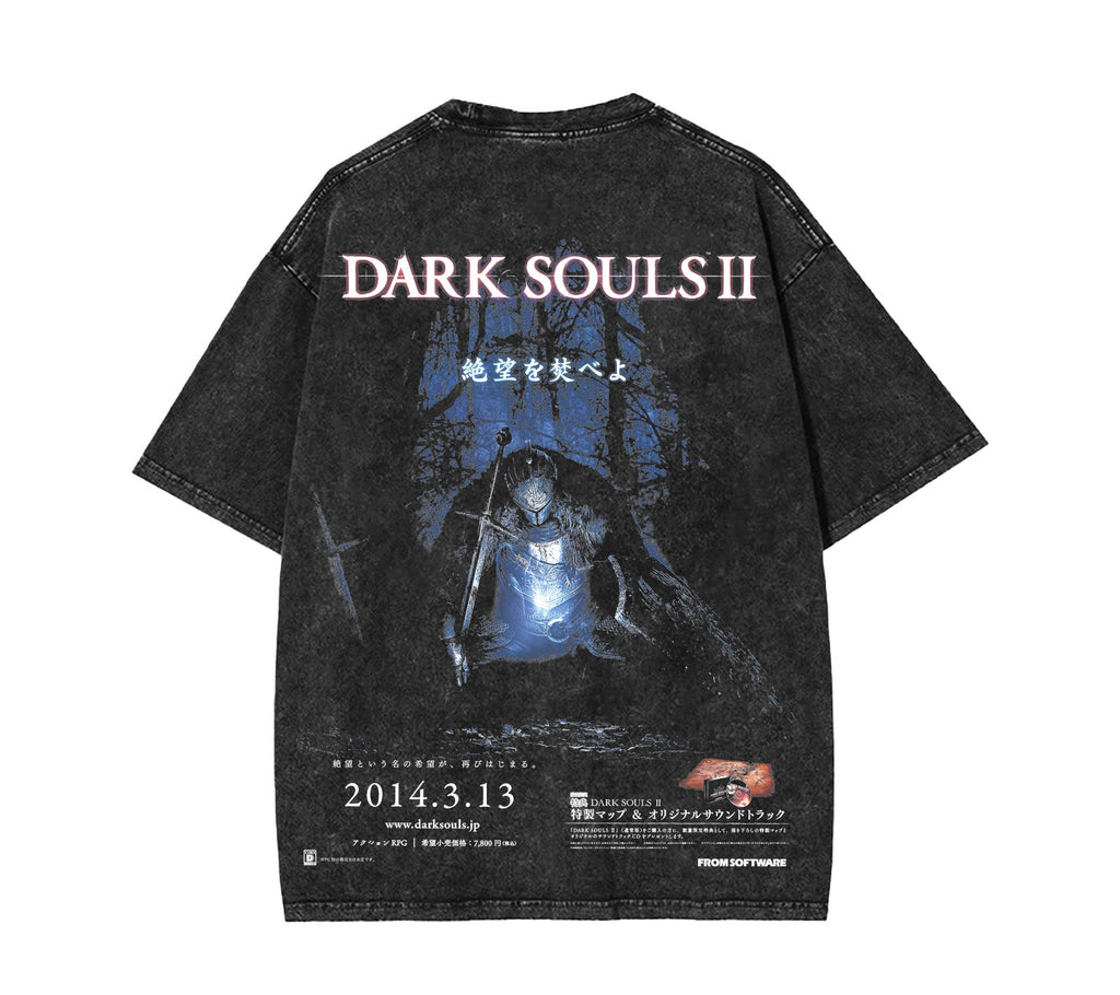 Dark Souls II Unisex Acid Washed Lightweight Cotton T-Shirt [TPR]