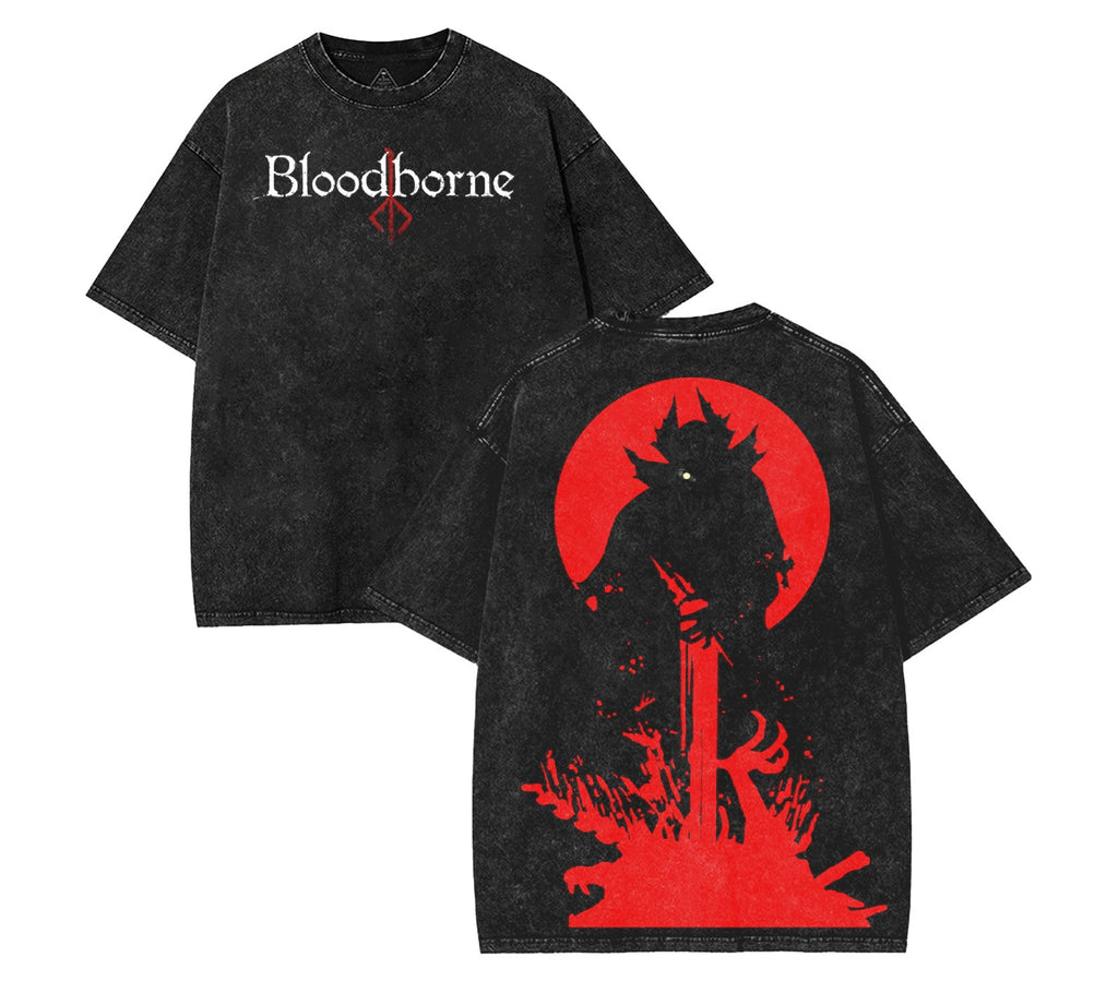 Bloodborne Gehrman Retro Limited Vintage Lightweight Cotton Washed Tee [TPR]
