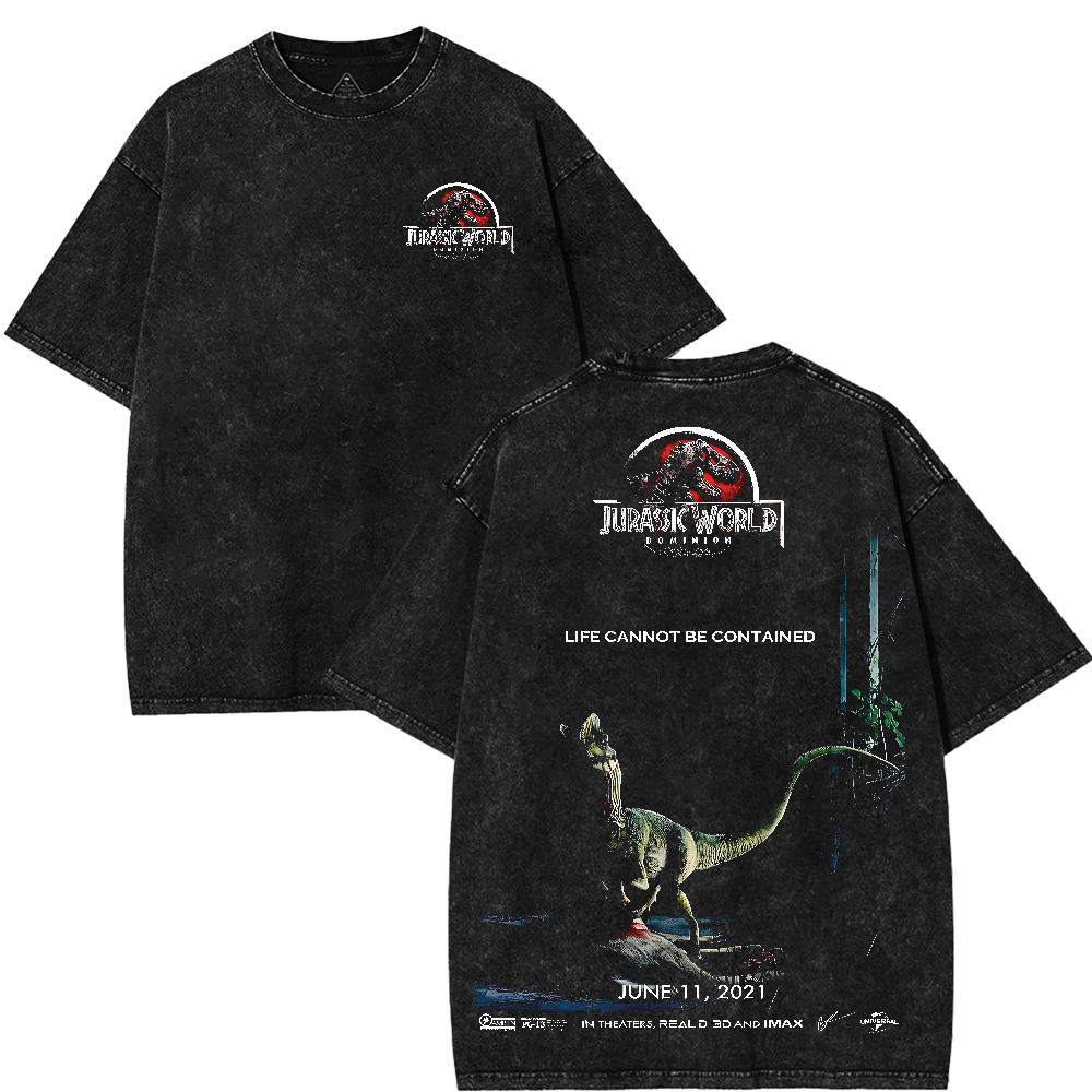 Jurassic Park 1993 Tour Washed Tshirt Jurassic Park Oversized Vintage Washed