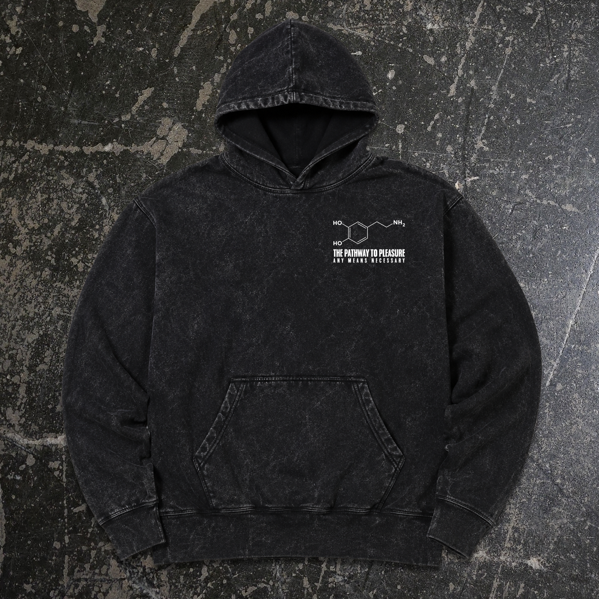 Dopamine Pullover Hoodie Vintage Black