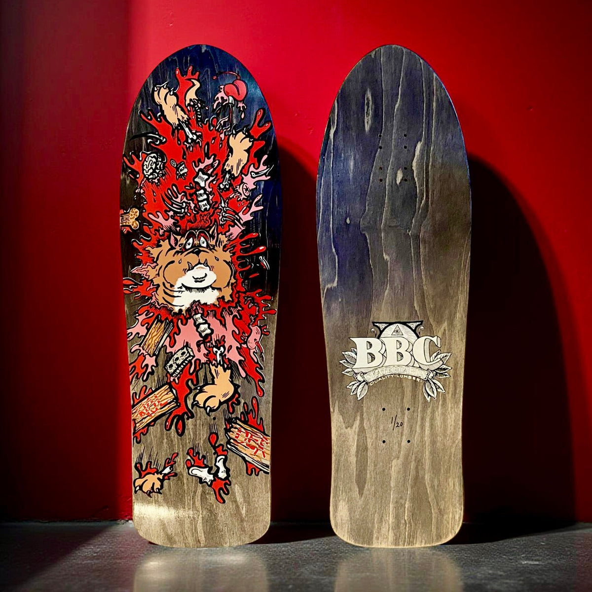 Monty Nolder BBC Exploded Bulldog (#3) Limited Edition Deck 10.2"x32" HAND-PAINTED (1 of 20)