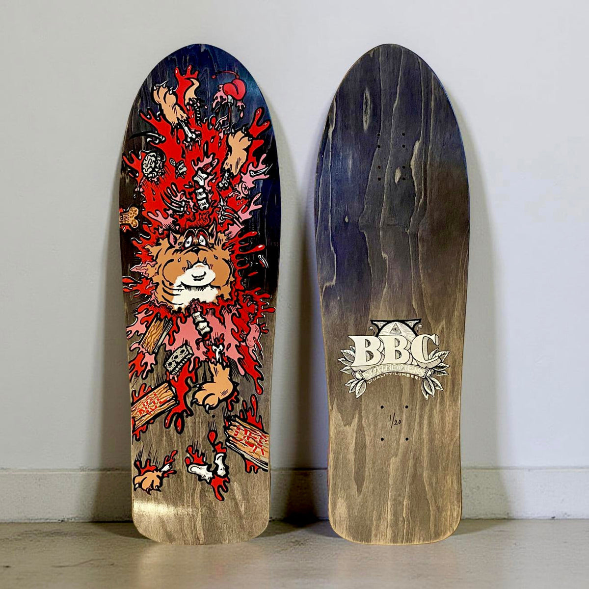 Monty Nolder BBC Exploded Bulldog (#3) Limited Edition Deck 10.2"x32" HAND-PAINTED (1 of 20)