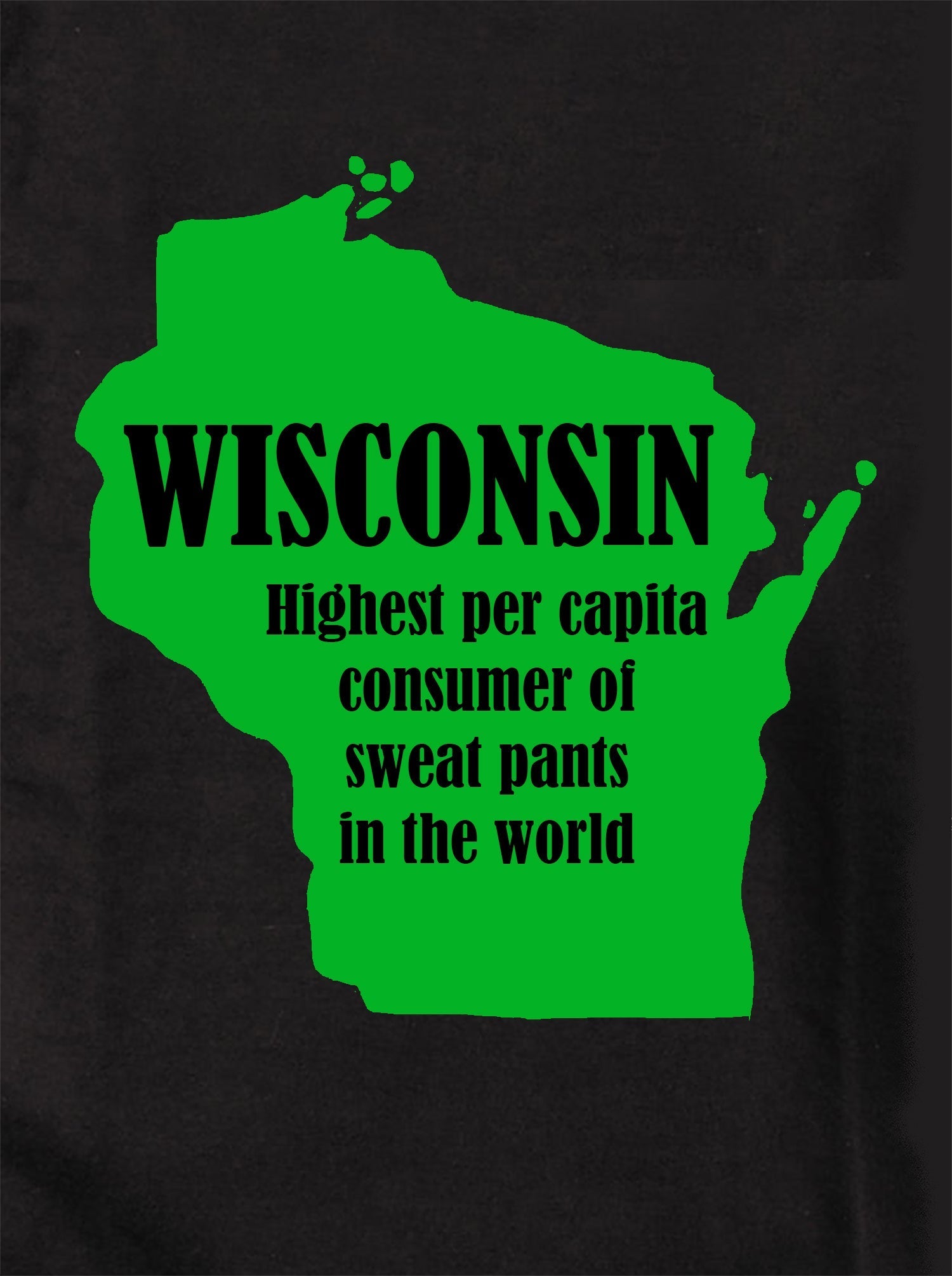 Wisconsin: Highest per capita consumer of sweat pants in the world Kids T-Shirt