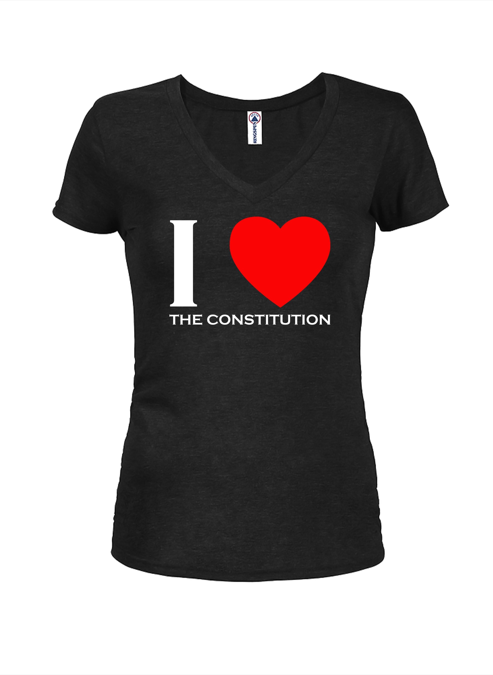 I Heart the Constitution Juniors V Neck T-Shirt