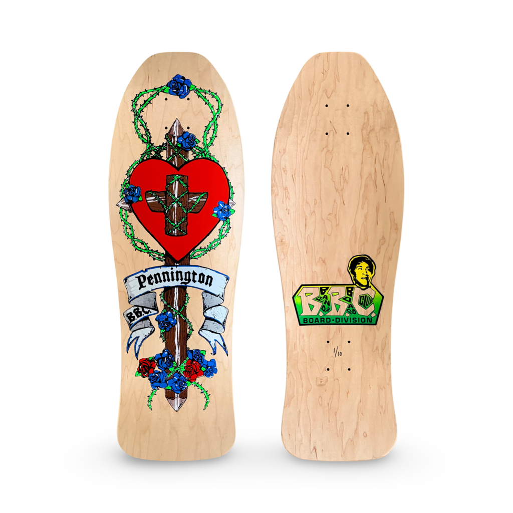 Bryan Pennington BBC Crucifix HAND-PAINTED, LIMITED-EDITION Deck 10.3" x30.5" (1 of 10)
