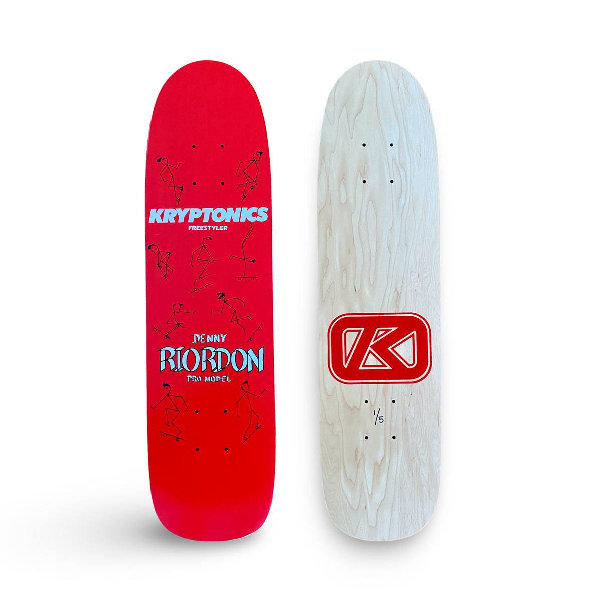 Denny Riordon Stick Man FREESTYLE Limited Edition Deck 7.3”x27.75” HAND PAINTED (1 of 5)