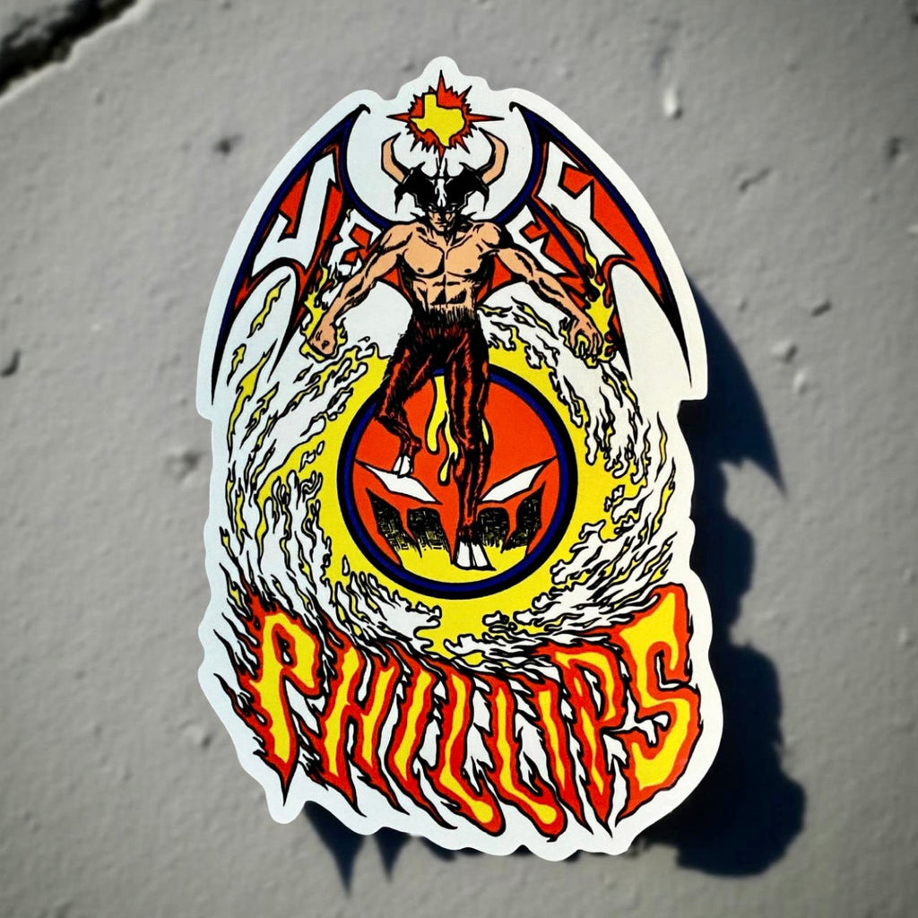 Jeff Phillips Devilman BIG BBC Sticker 5"