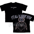 IS x BXACTIV "All In Your Head" Oversized T-Shirt - Mental Health Awareness Graphic Tee, Minimalist Streetwear Collab