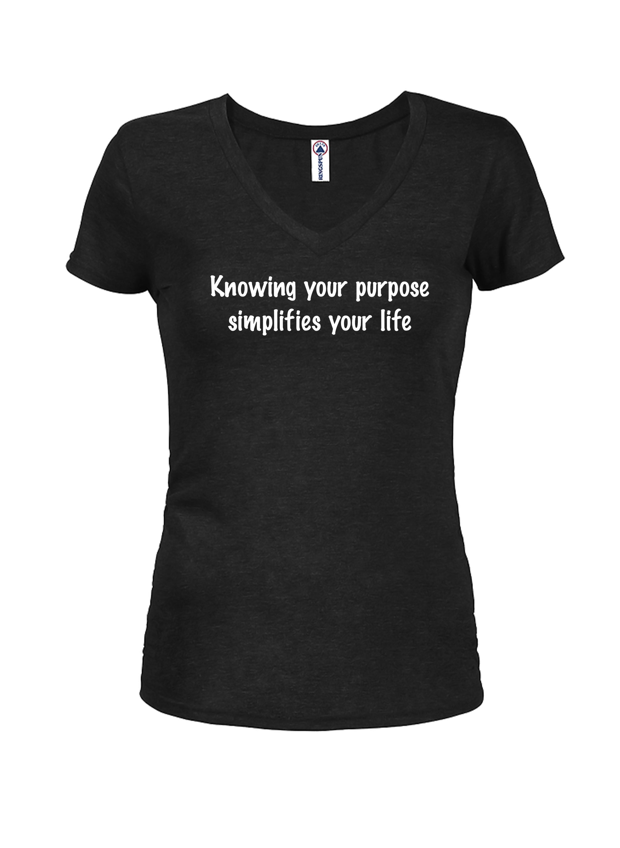 Knowing your purpose Juniors V Neck T-Shirt