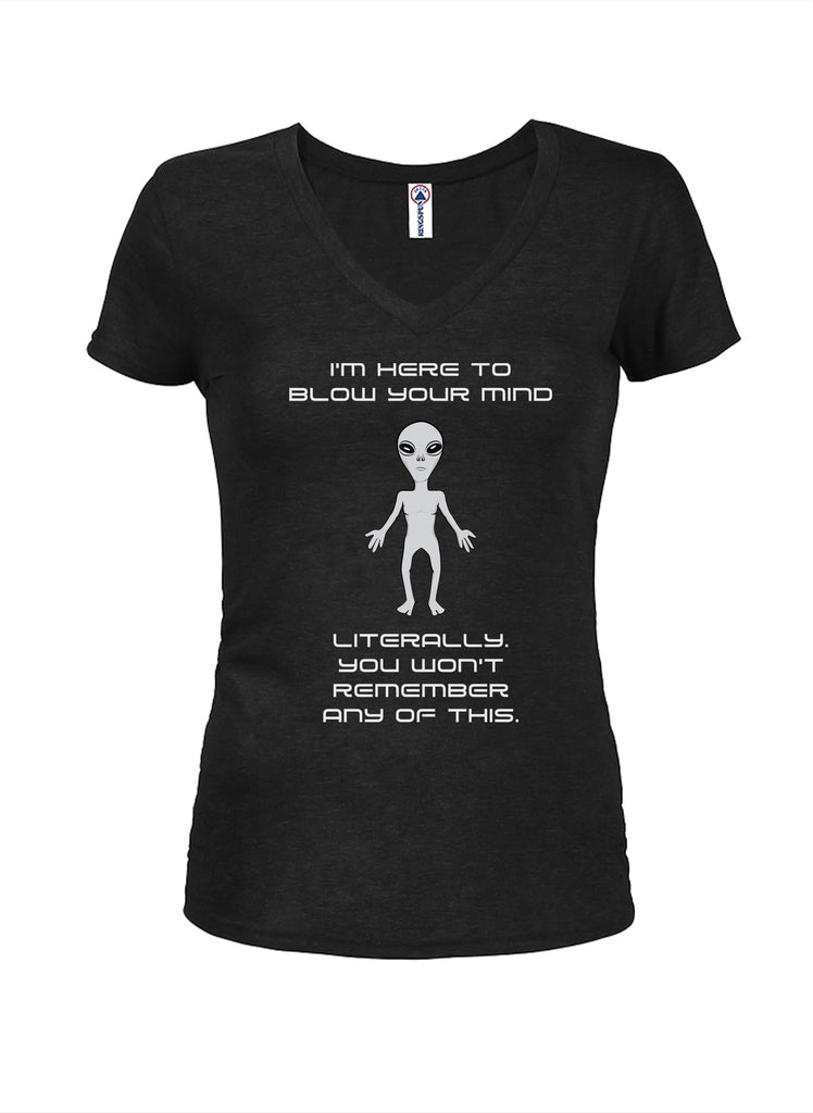 Literally, you won't remember any of this Juniors V Neck T-Shirt