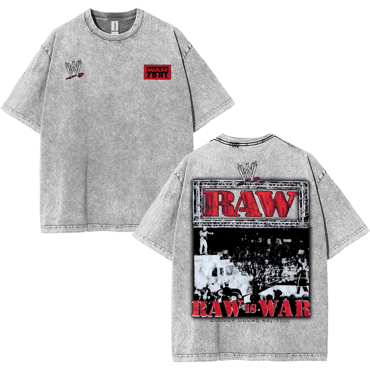 Raw Is War Washed T-Shirt WWF HHV