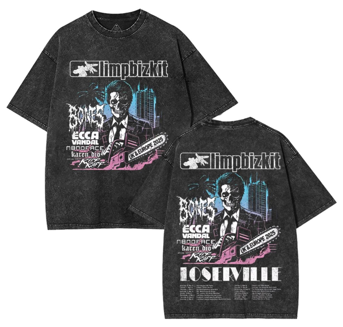 imp Bizkit UK and Europe Tour 2025 T-shirt Rap Rock Vintage