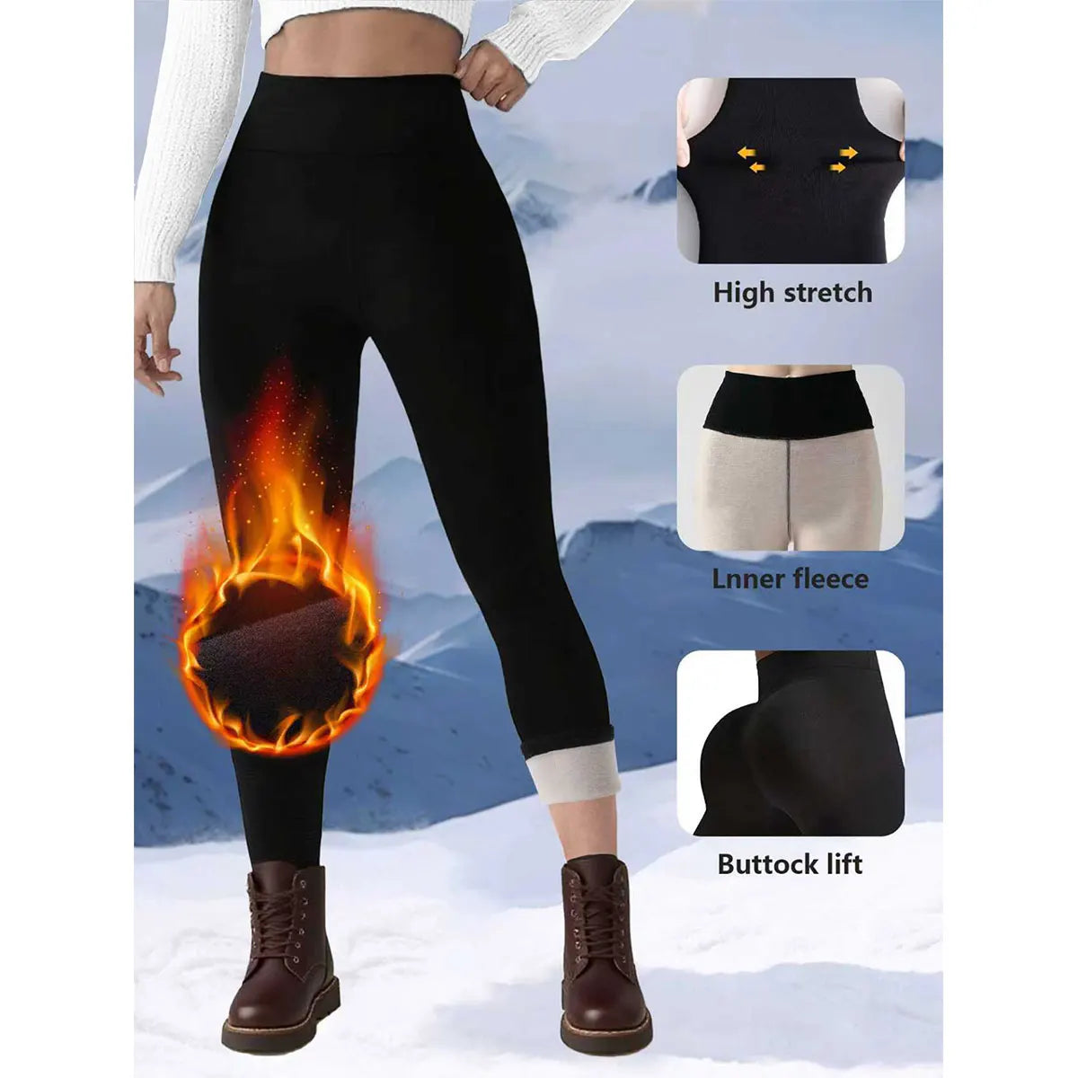 Frost Fleece Thermal Leggings – Warm Dark Streetwear Bottoms