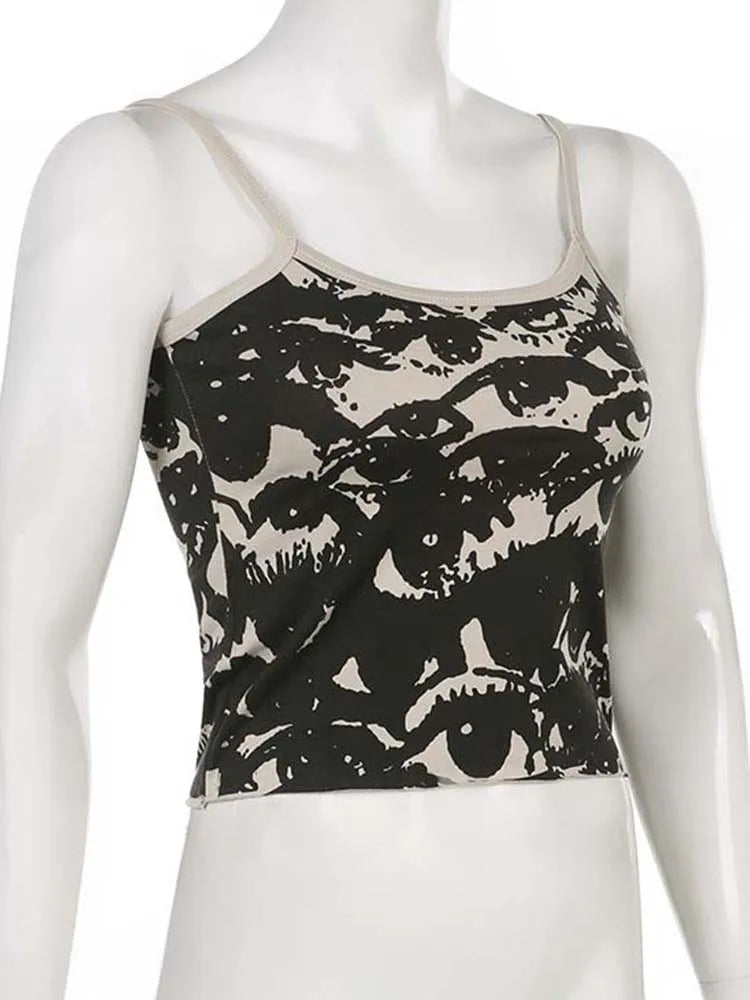 Apparition Portrait Crop Vest – Gothic Graphic Streetwear
