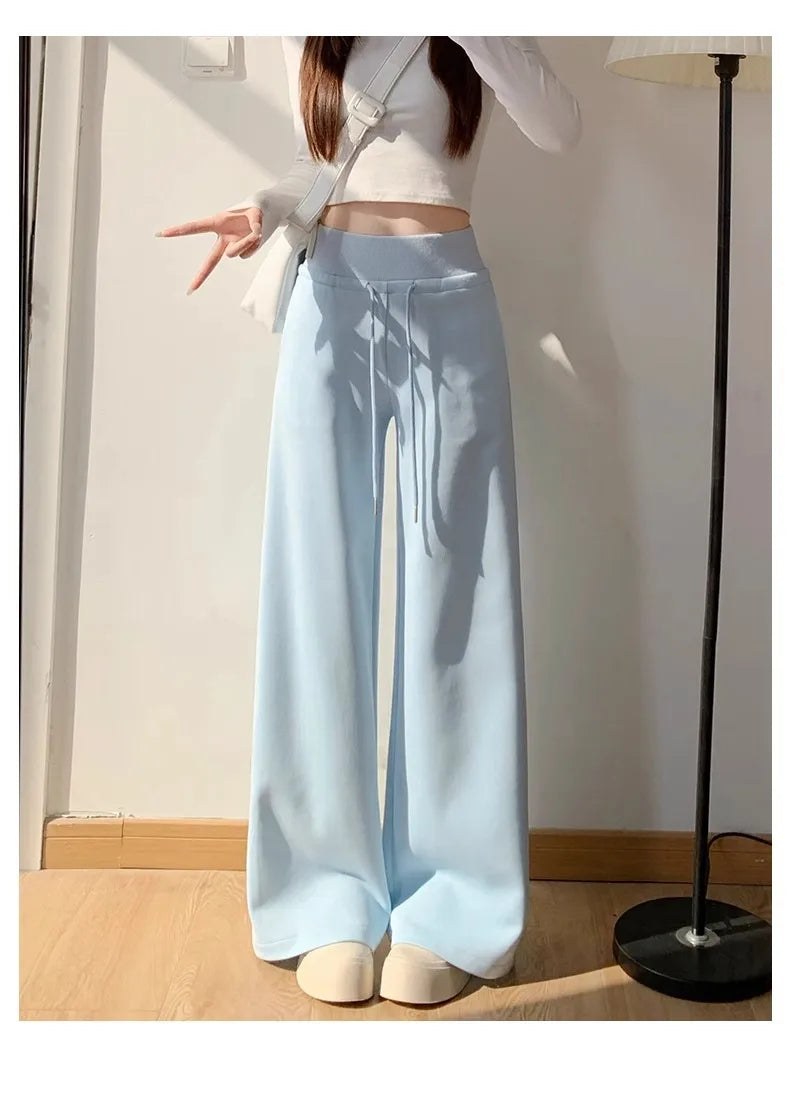 Ashen Wide-Leg Sweatpants – Oversized Dark Streetwear Bottoms