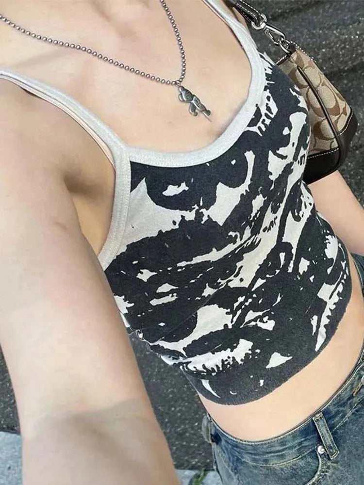 Apparition Portrait Crop Vest – Gothic Graphic Streetwear