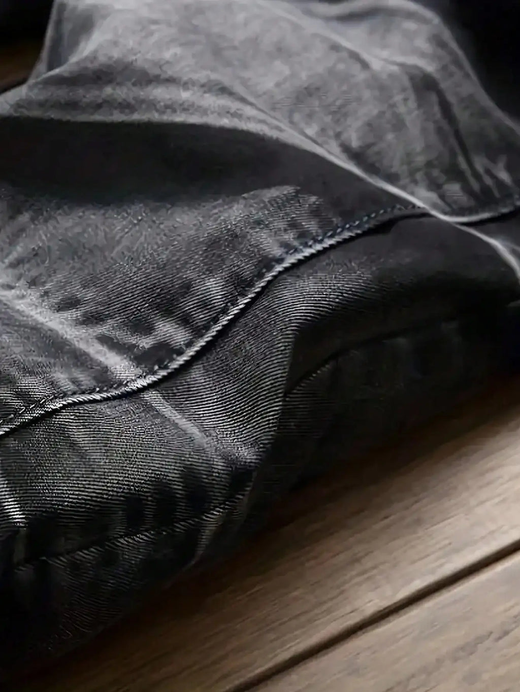 Men's Jeans Black And White Slim Fit Stretch Denim Pants Casual Mid Waist Spring Trousers