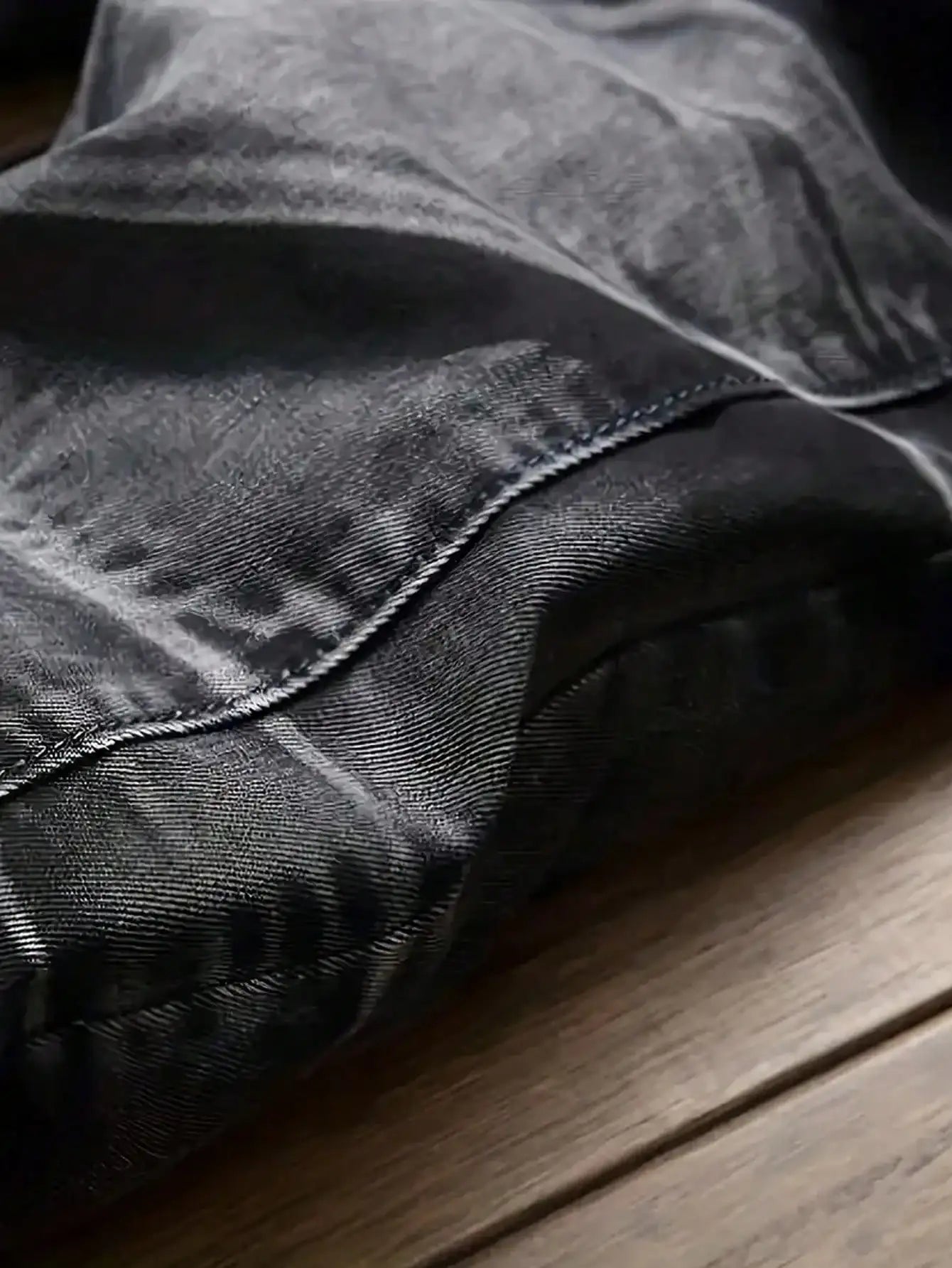 Men's Jeans Black And White Slim Fit Stretch Denim Pants Casual Mid Waist Spring Trousers