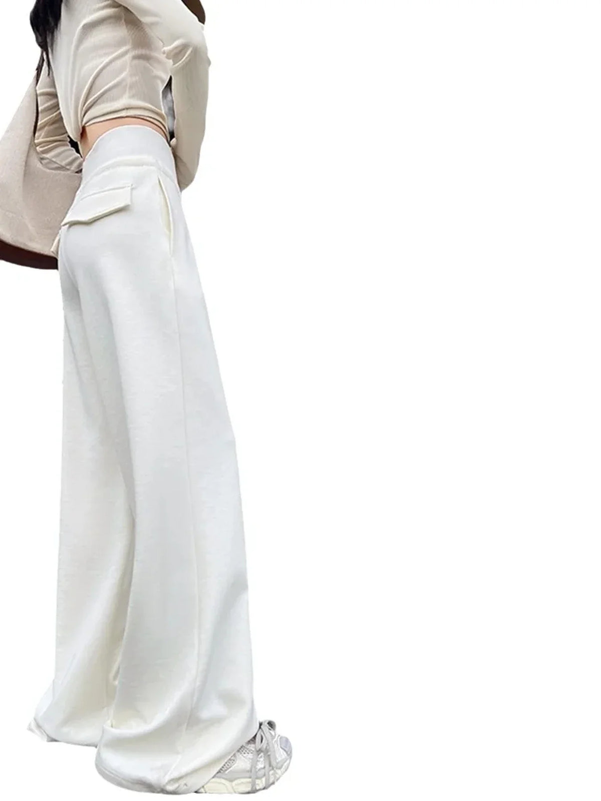 Ashen Wide-Leg Sweatpants – Oversized Dark Streetwear Bottoms