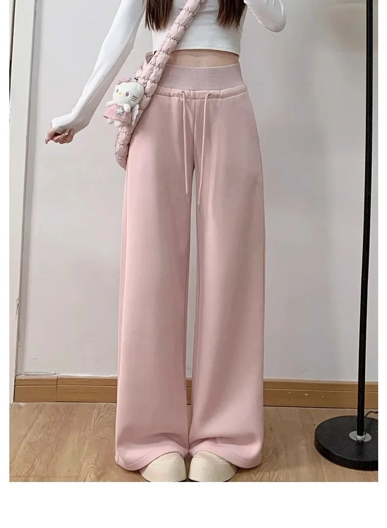 Ashen Wide-Leg Sweatpants – Oversized Dark Streetwear Bottoms