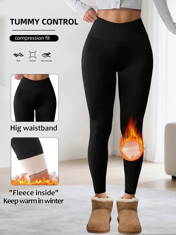 Frost Fleece Thermal Leggings – Warm Dark Streetwear Bottoms