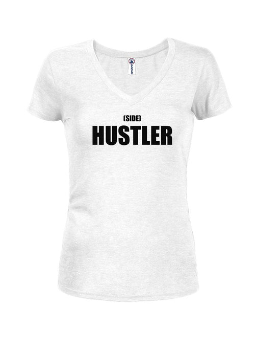 (SIDE) HUSTLER Juniors V Neck T-Shirt