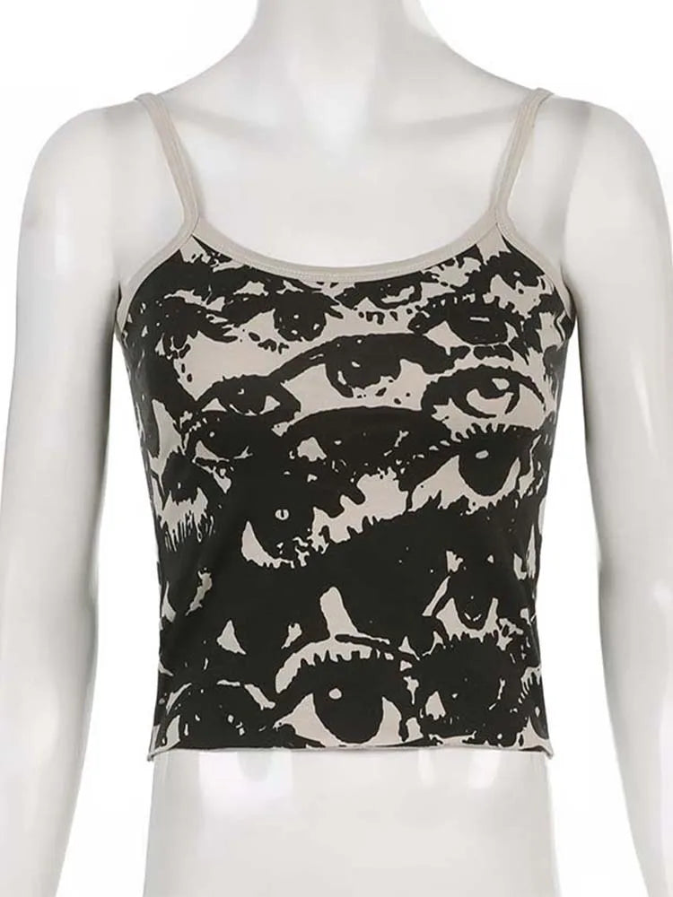 Apparition Portrait Crop Vest – Gothic Graphic Streetwear