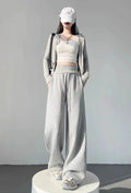 Ashen Wide-Leg Sweatpants – Oversized Dark Streetwear Bottoms