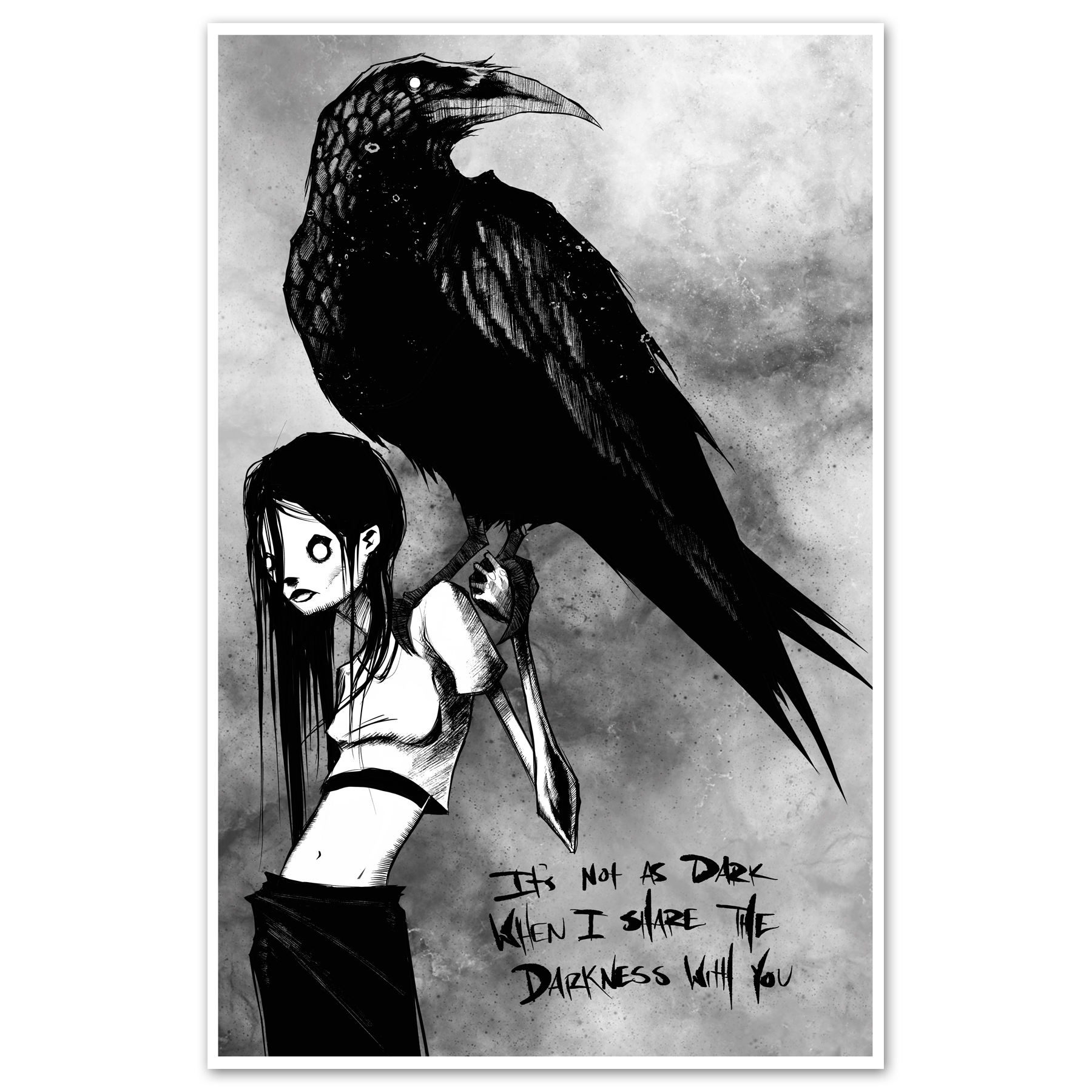 Sharing Darkness Print