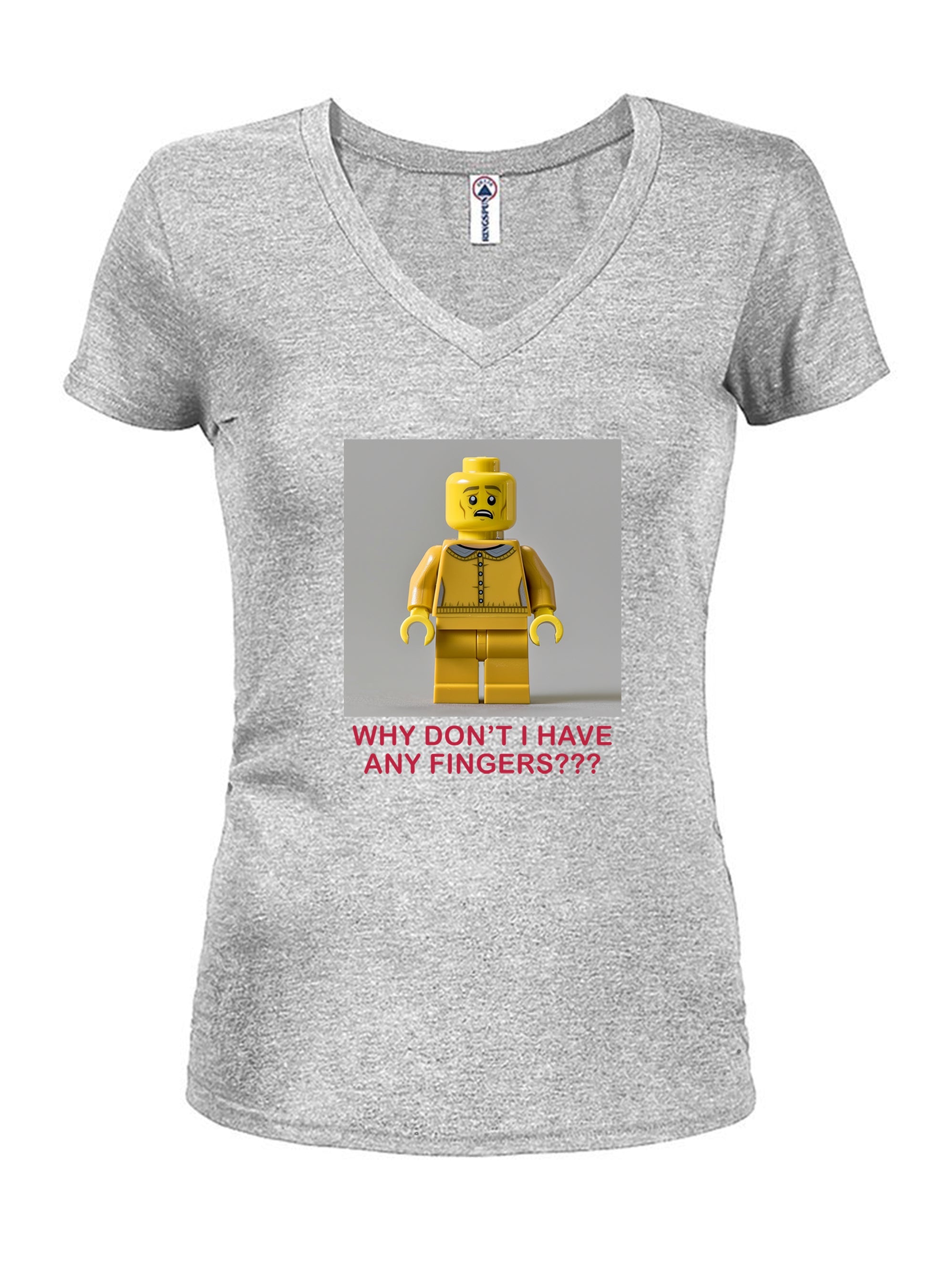 Why Don't I Have Any Fingers??? Juniors V Neck T-Shirt