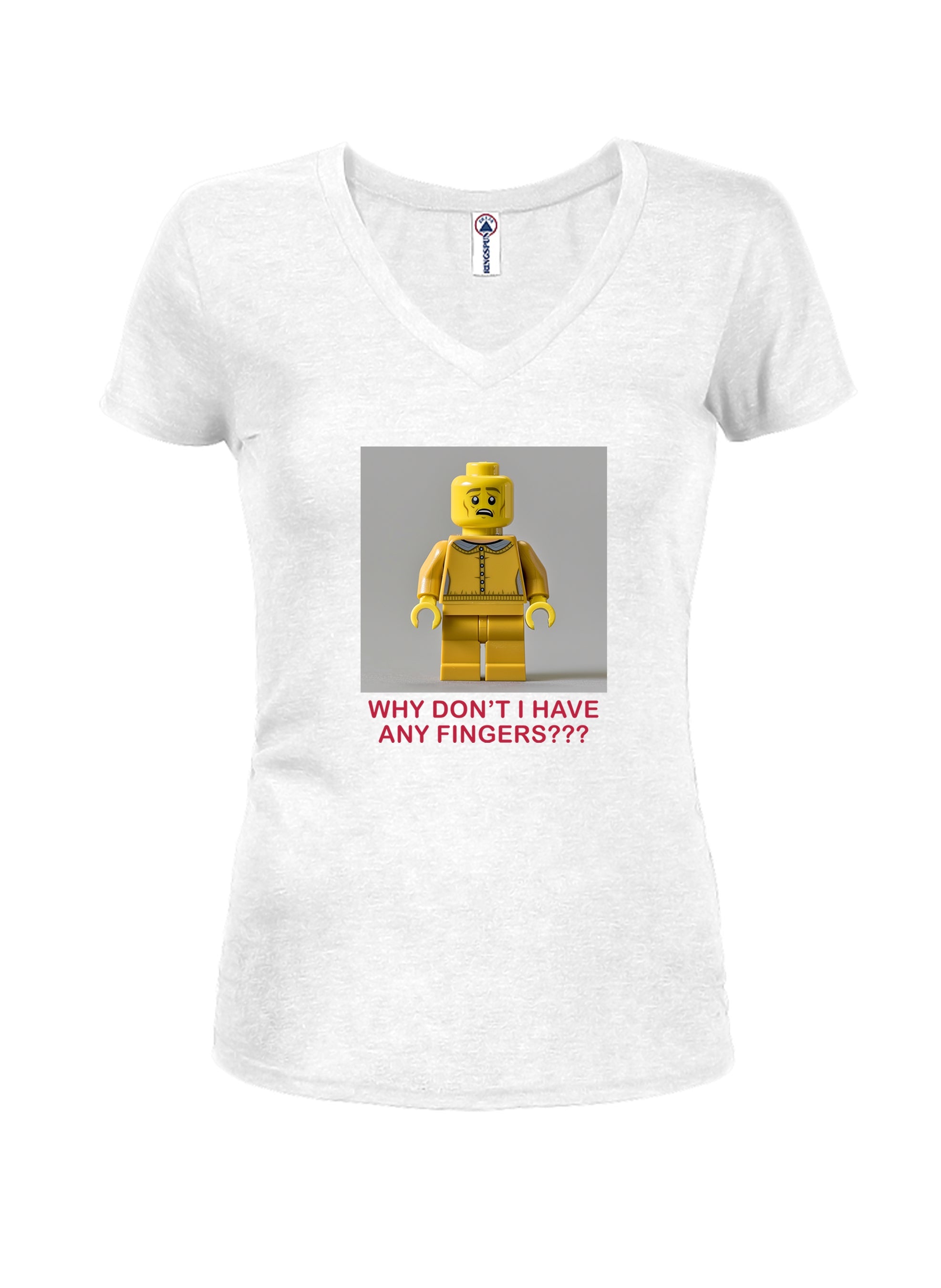Why Don't I Have Any Fingers??? Juniors V Neck T-Shirt